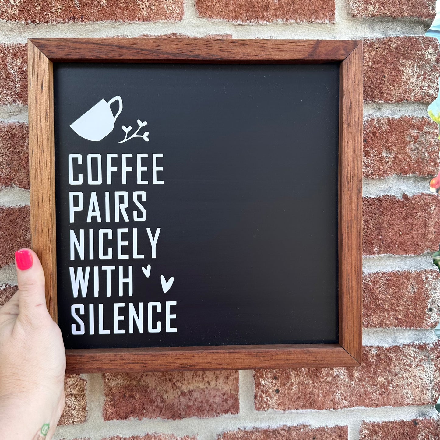Coffee pairs well with Silence