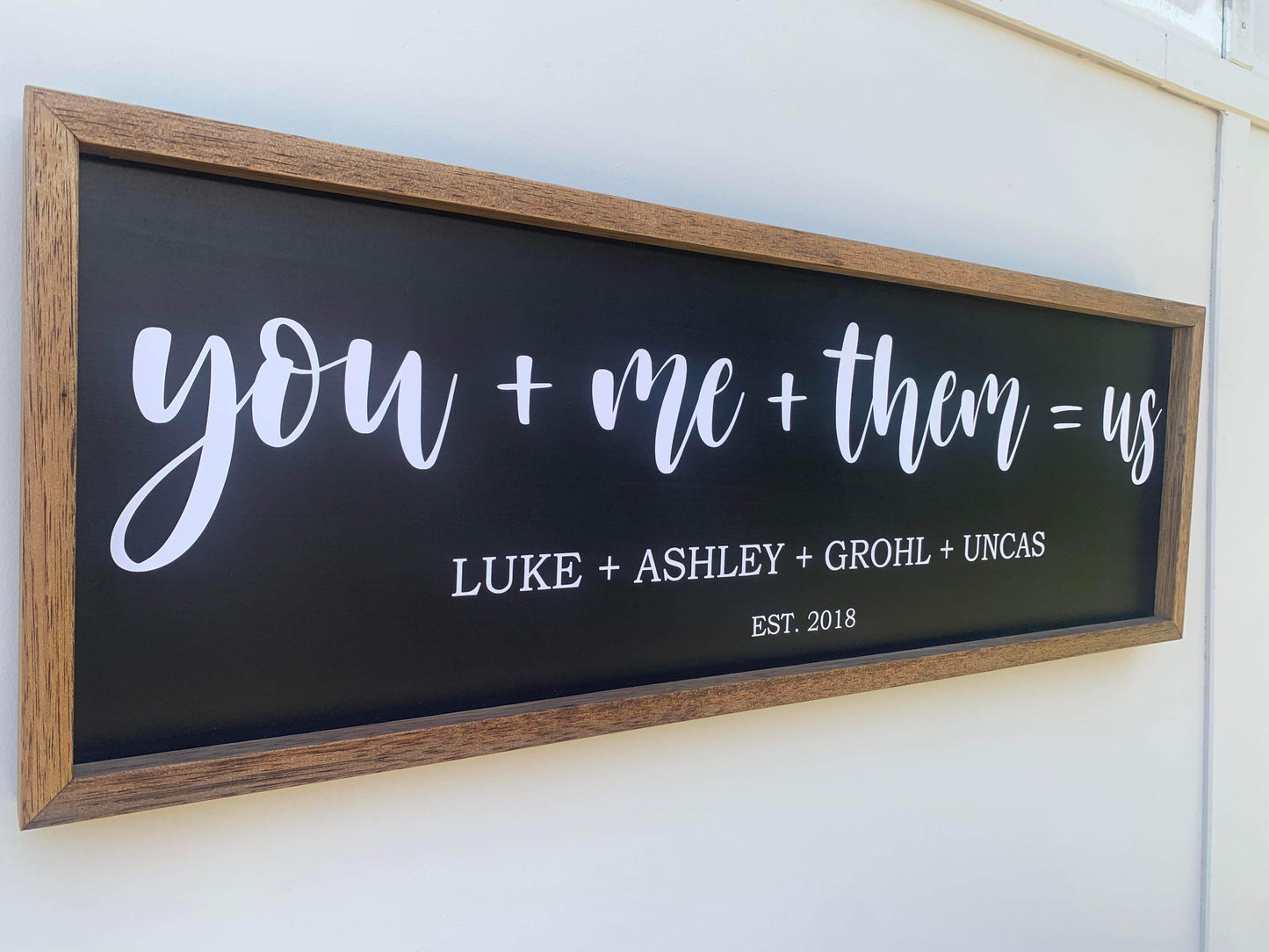 You + Me + Them = Us Personalised Family Name