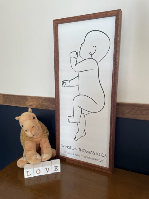 Personalised Baby Birth Details Sign -1:1 Scale