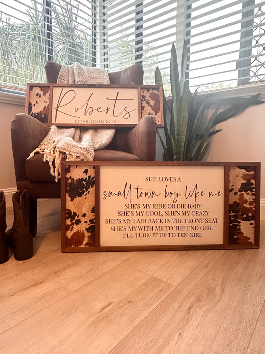 Custom Country & Western Sign