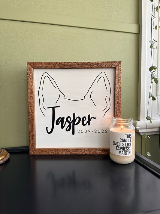 Personalised Puppy Ears Sign
