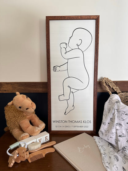 Personalised Baby Birth Details Sign -1:1 Scale