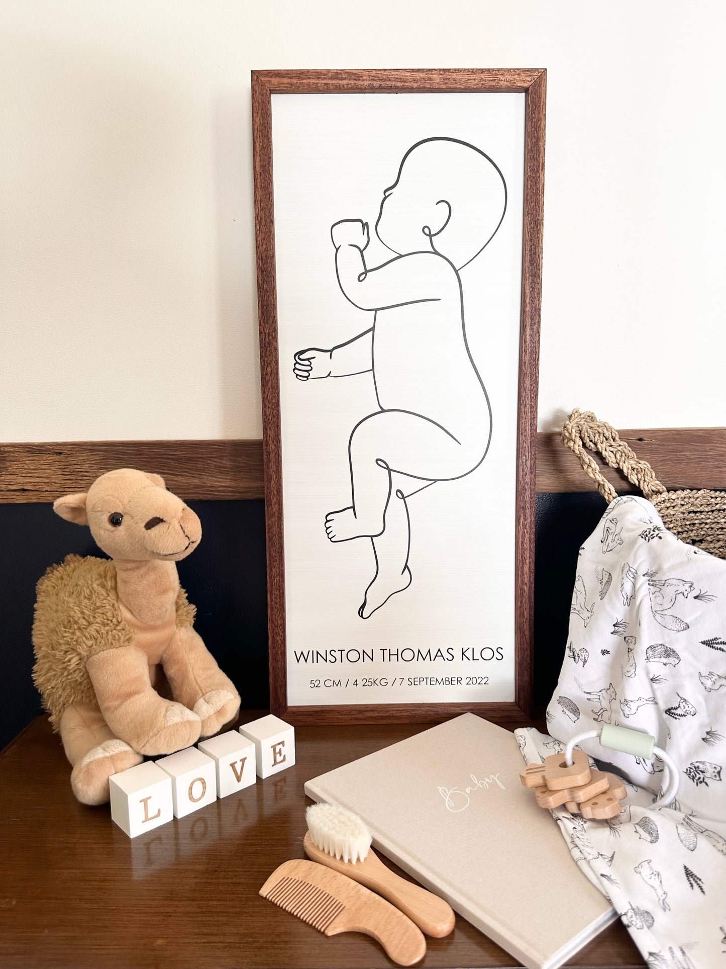 Personalised Baby Birth Details Sign -1:1 Scale